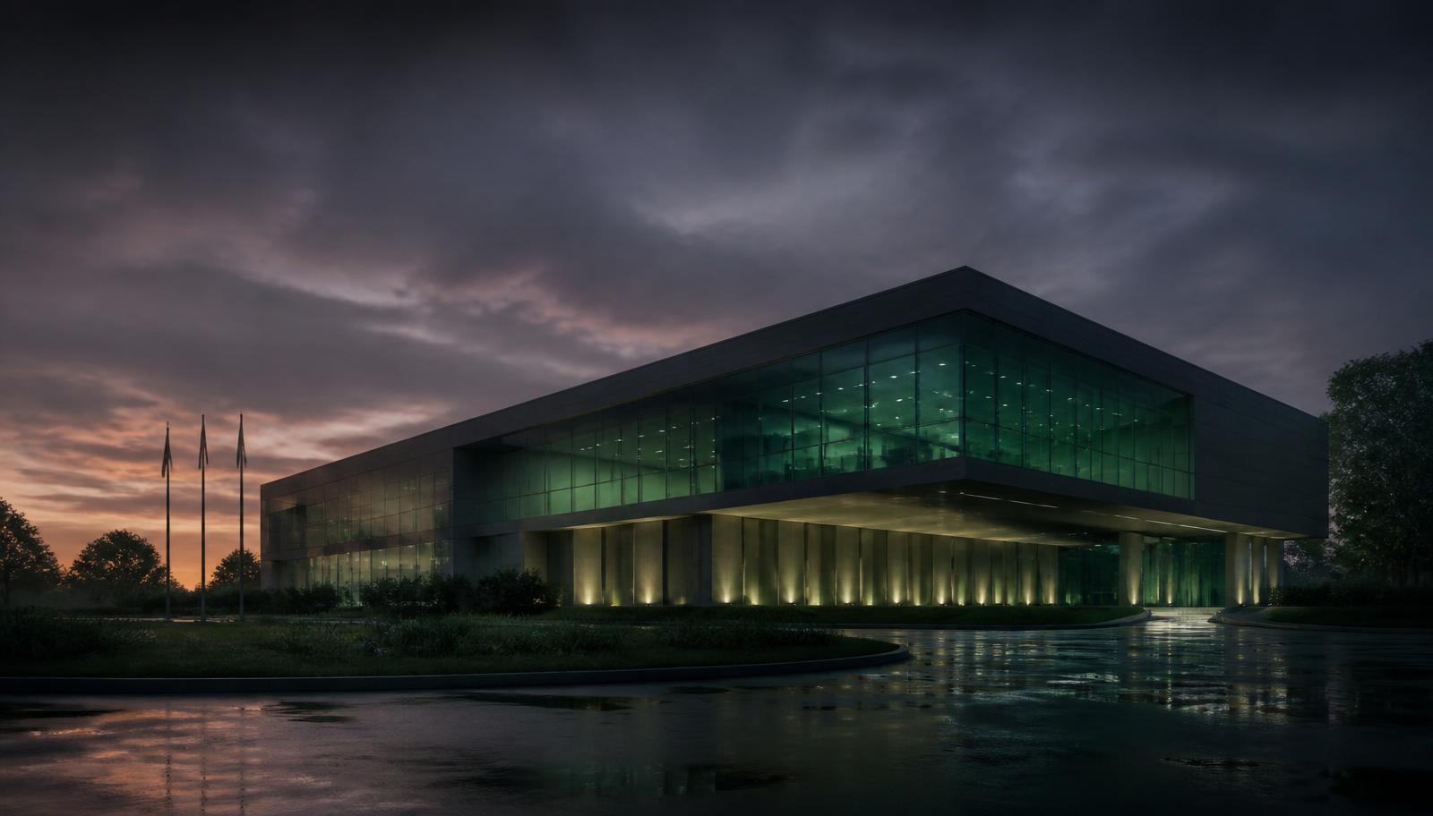 SASP headquarters at dusk